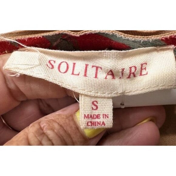 Solitaire Women Floral Boho Faux Suede Open Front Cardigan, Kimono, Jacket S - Picture 4 of 7